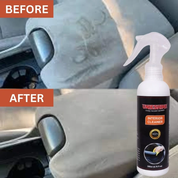 UNIESHINE Interior Cleaner (200ML) With Microfiber Cloth & Polish Applicator