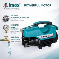 AIMEX Aimex D3 High Pressure Washer 1800W | 120 Bar Portable Power Washer | 10L/Min Flow with 8m Hose Pipe | Electric Car & Bike Washer Machine for Home & Outdoor Cleaning