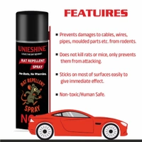 UNIESHINE Rat Repellent Spray Pack of 2 (150ML Each) | Natural Rodent Deterrent for Car Engine, Home, Garage & Garden | Long-Lasting Protection | Safe for Pets & Children