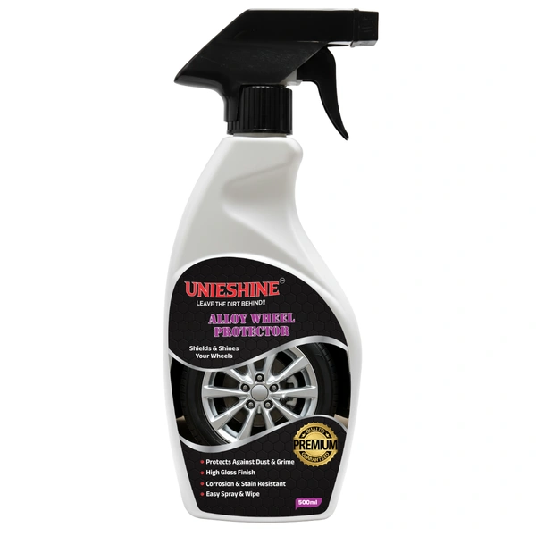 UNIESHINE Alloy Wheel Protector 500ML Protective Coating for Alloy Wheels Enhances Shine Surface Durability Scratch Resistance Long Lasting Shield