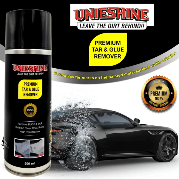 UNIESHINE Tar, Glue, and Bug Remover | Effective Cleaning Solution (500ML)