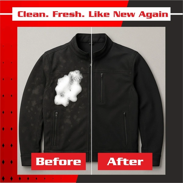 UNIESHINE Helmet & Jacket Cleaner Foam Spray 150ML with Microfiber Cloth | Quick-Dry No-Rinse Riding Gear Cleaner | Removes Dirt, Sweat & Odor | Safe for All Helmet & Jacket Materials