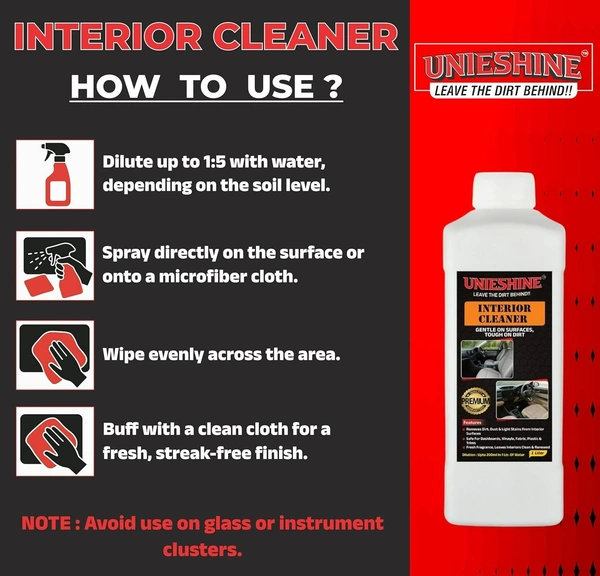 UNIESHINE 1L Concentrated Interior Cleaner for Cars