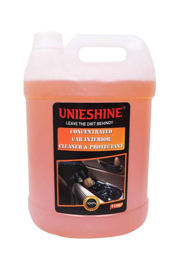 UNIESHINE Concentrated Car Interior Cleaner - 5L | 7X Dilution Formula for 35 Liters Solution |Ideal for Car Interiors, Plastic, Vinyl, Leather & More - 5L, Web Orange