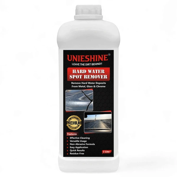 UNIESHINE Hard Water Spot Remover (1L) For Chrome, Metal, and Glass Surfaces