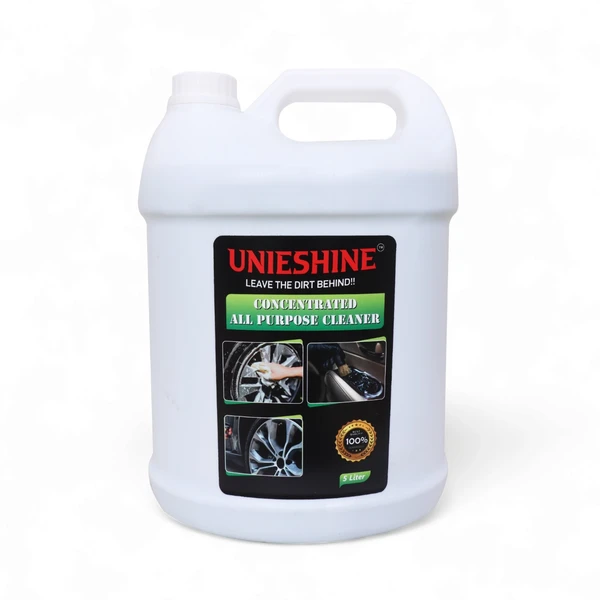 UNIESHINE Multipurpose Cleaner - 5 L | All Purpose Cleaner for Car Interiors | Detailing APC Concentrate | Stain & Bug Remover | Degreaser | Tyre, Carpet, & Upholstery Cleaner - Green