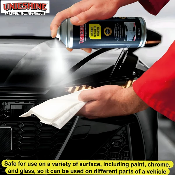 UNIESHINE Tar, Glue, and Bug Remover | Effective Cleaning Solution (500ML)