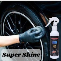 UNIESHINE  Tyre Polish 200ML with Applicator | Long-Lasting Glossy Shine | Protect & Restore Tyres - Blue