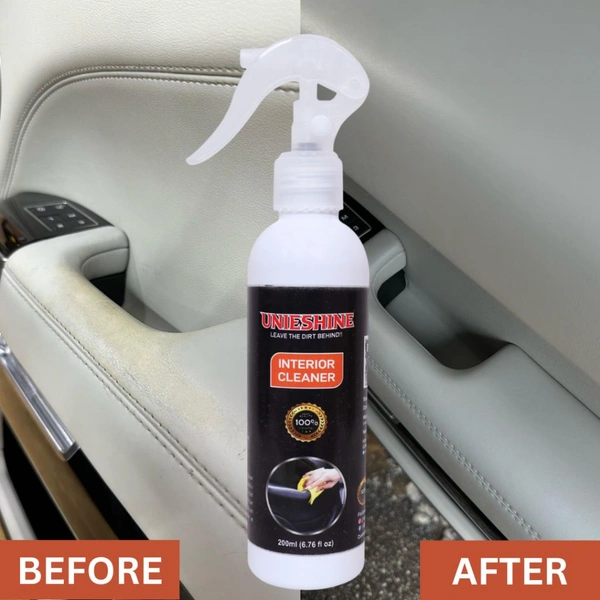 UNIESHINE Interior Cleaner (200ML) With Microfiber Cloth & Polish Applicator