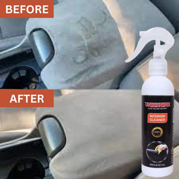 UNIESHINE Interior Cleaner (200ML) With Microfiber Cloth & Polish Applicator