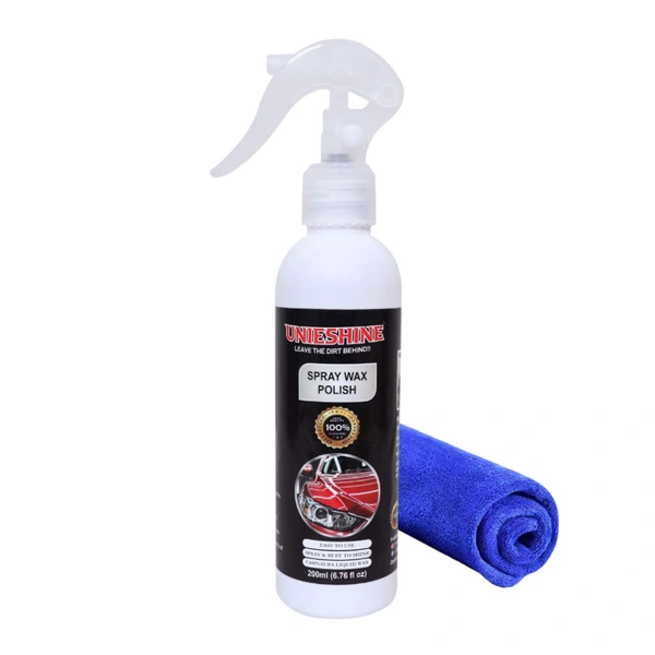 UNIESHINE Spray Wax Polish (200ML) With Microfiber Cloth