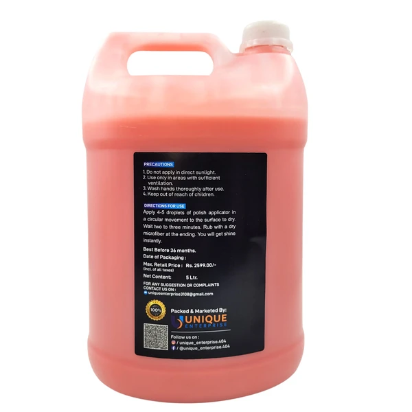 UNIESHINE  Premium Dashboard Polish 5LTR - Sundown