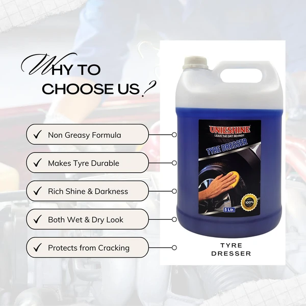 UNIESHINE  Premium Tyre Polish 5 Litre - Royal Blue