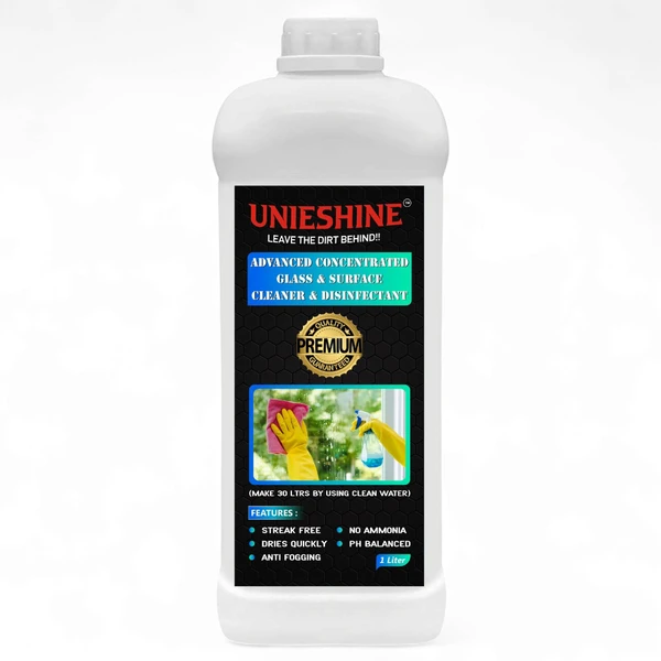 UNIESHINE  Concentrated Glass And Surface Cleaner and Anti fogging (1L) - 1L, Picton Blue