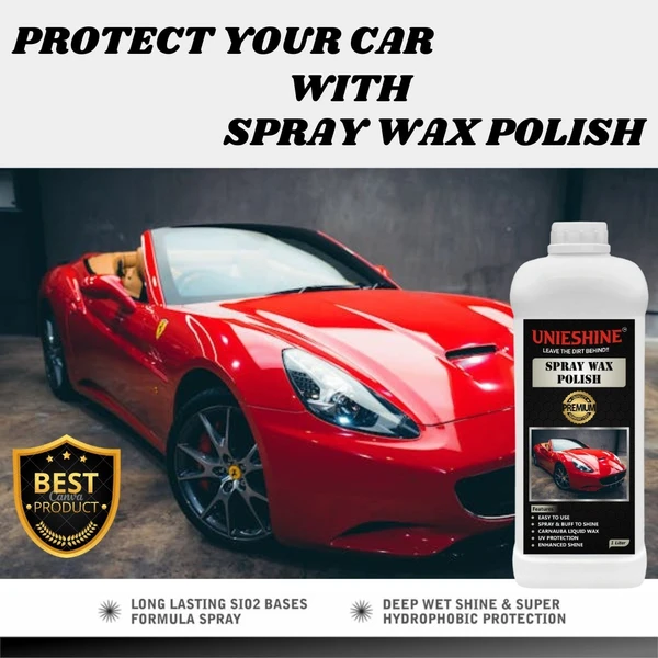 UNIESHINE Spray Wax Polish (1L) For Car & Bike