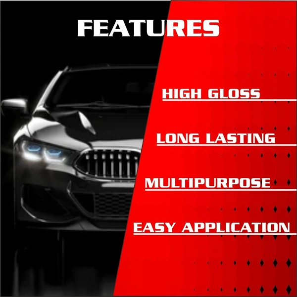 UNIESHINE All in One Car Polish 200ml Multipurpose Car Bike Polish Dashboard Plastic Fibre Restorer Polish Cream with Applicator Sponges for Shine Protection