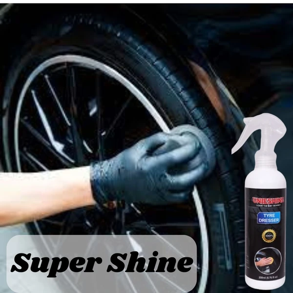 UNIESHINE  Tyre Polish (200ML) with Polish Applicator - Blue