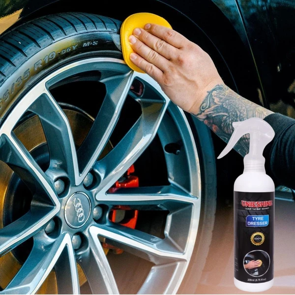 UNIESHINE  Tyre Polish (200ML) with Polish Applicator - Blue