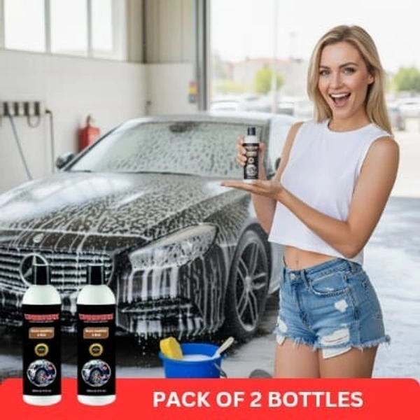 UNIESHINE 200ML Wash & Wax Shampoo (Pack of 2) for Car & Bike – High Foam Cleaning with Gloss Protection