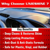 UNIESHINE Car Dashboard Dresser Polish 200ml Interior Polish for Car Bike Motorcycle Plastic Fibre Restorer UV Protection Anti Fading Crack Protection