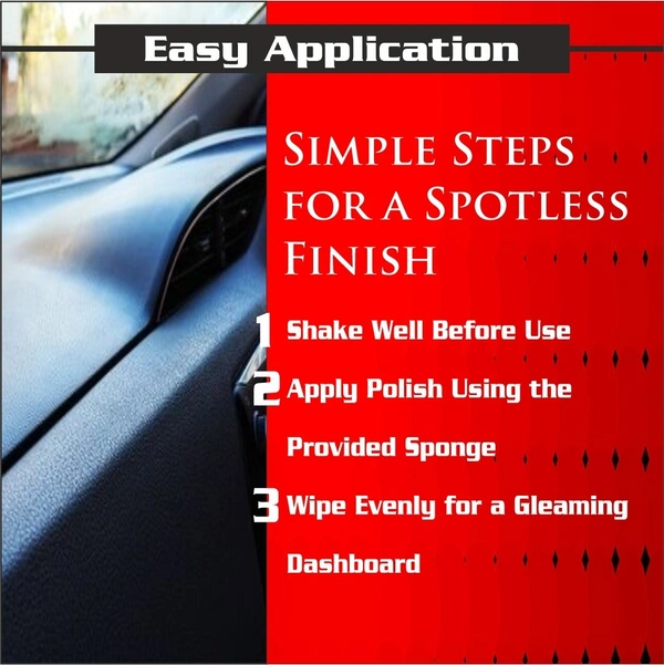 UNIESHINE Car Dashboard Dresser Polish 200ml Interior Polish for Car Bike Motorcycle Plastic Fibre Restorer UV Protection Anti Fading Crack Protection