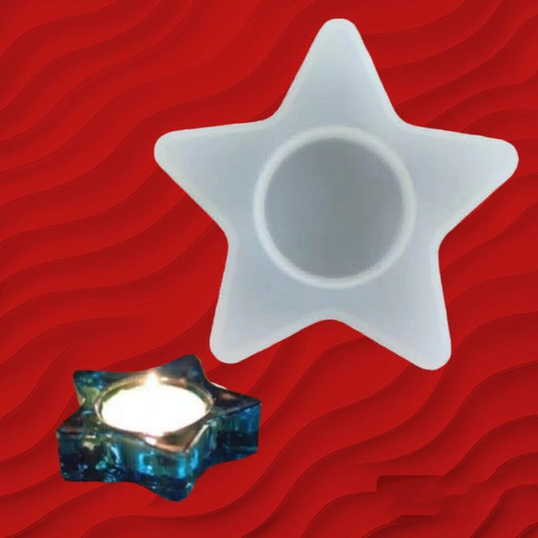 Silicon Mould Tealight Candle Holder Star Shape