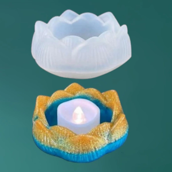 Silicon Mould Tealight Candle Holder Lotus Shape