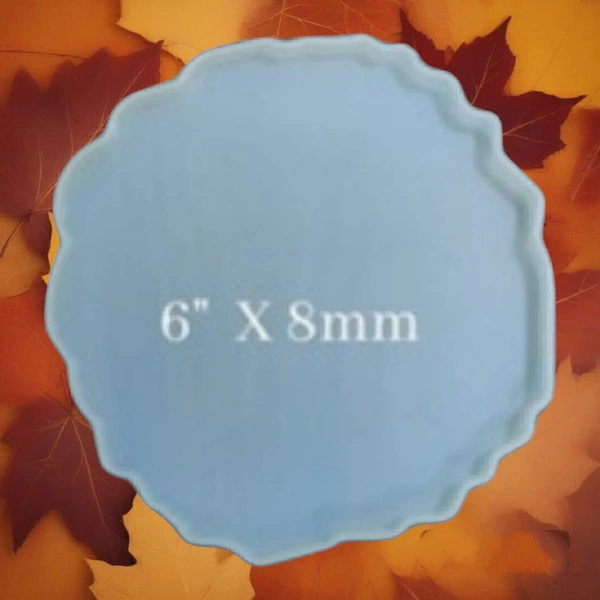 Silicon Mould Agate Coaster 6" X 8 mm