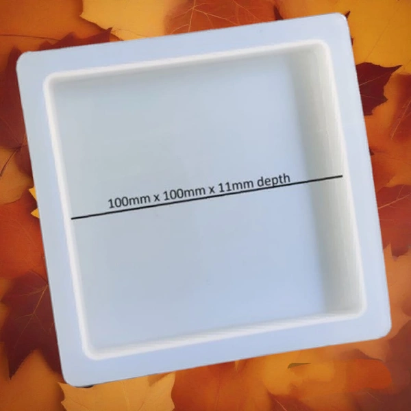 Silicon Mould Square Coaster 100 mm X 100 mm X 11 mm Depth