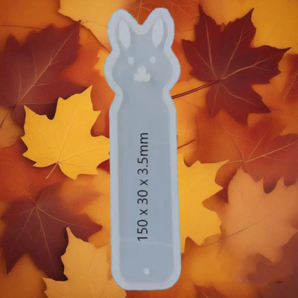 Silicon Mould Bookmark Rabbit '6' X 30mm X 3 mm Depth