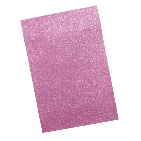 Foam Sheet Glitter With Sticker Baby Pink