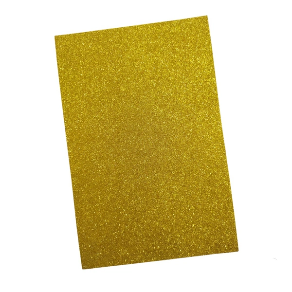 Foam Sheet Glitter With Sticker Golden