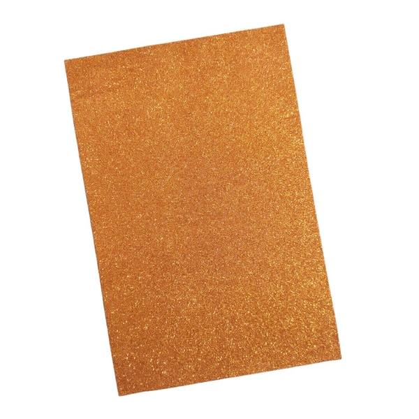 Foam Sheet Glitter With Sticker Orange