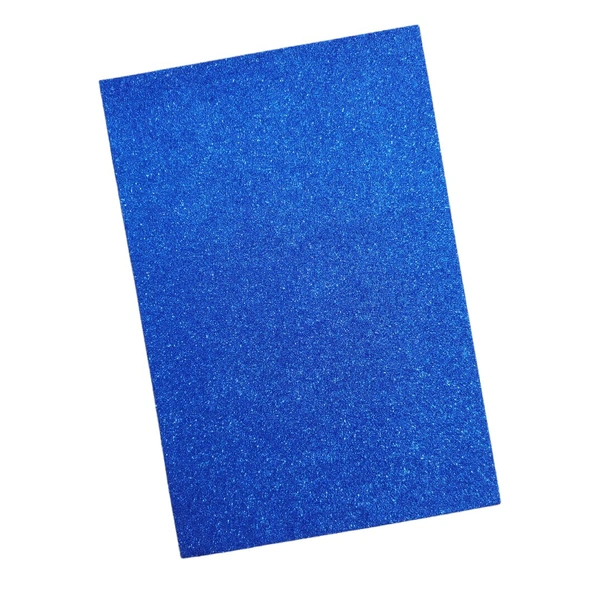 Foam Sheet Glitter With Sticker Royal Blue