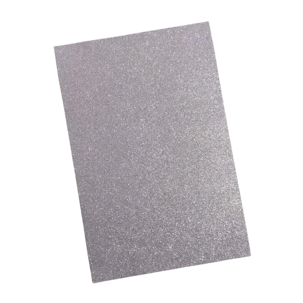 Foam Sheet Glitter With Sticker Silver