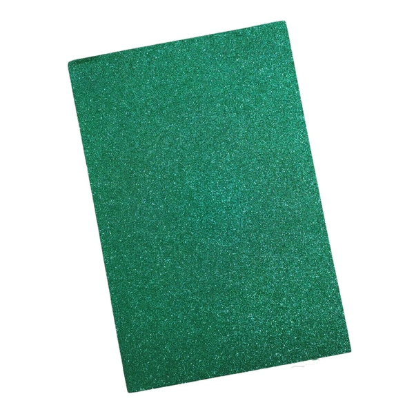 Foam Sheet Glitter With Sticker Dark Green