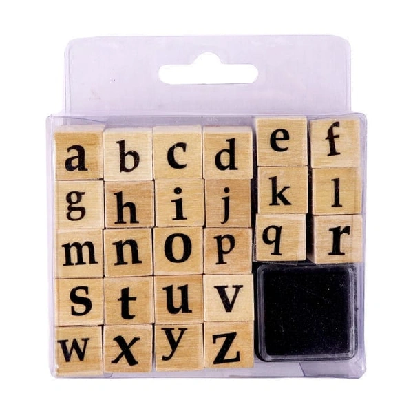 Wooden Stamp Small Alphabet