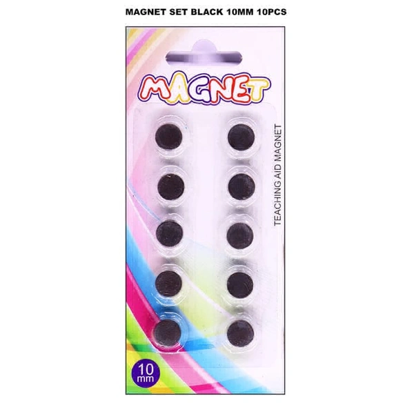 Black Magnet Set 10 MM (10 Pcs Pack) 