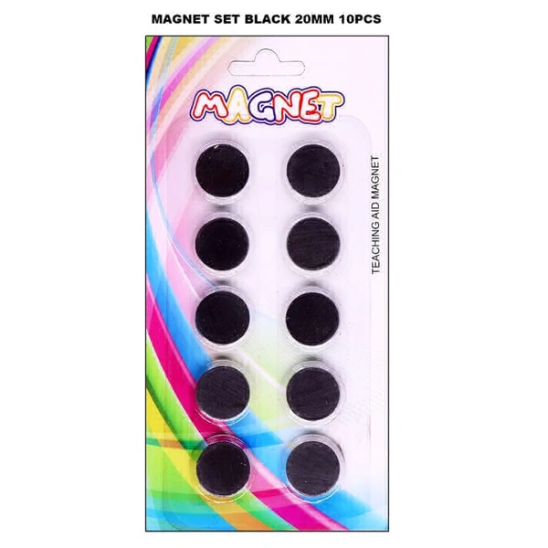 Black Magnet Set 20 MM (10 Pcs Pack) 