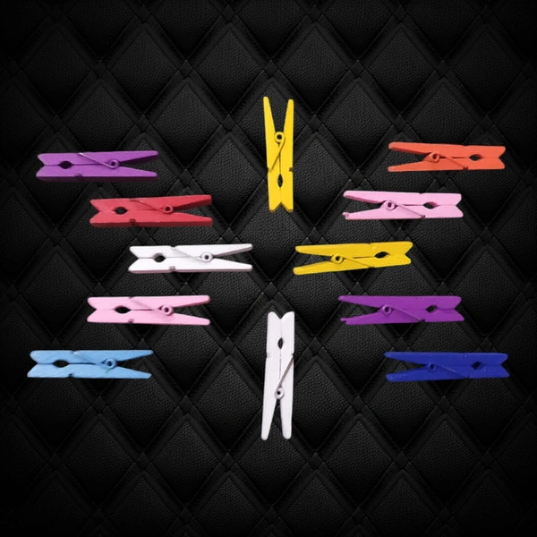 Wooden Clip Colour 4.5 CM. (12 Pcs Pack) 