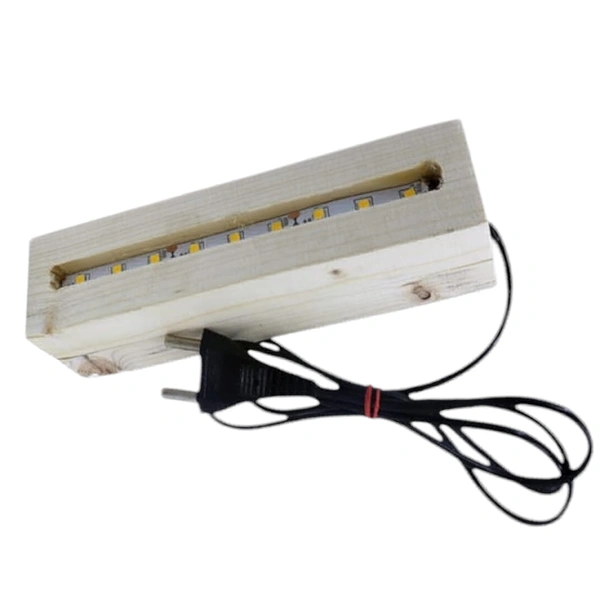Pine Wood LED Stand 8 Inch