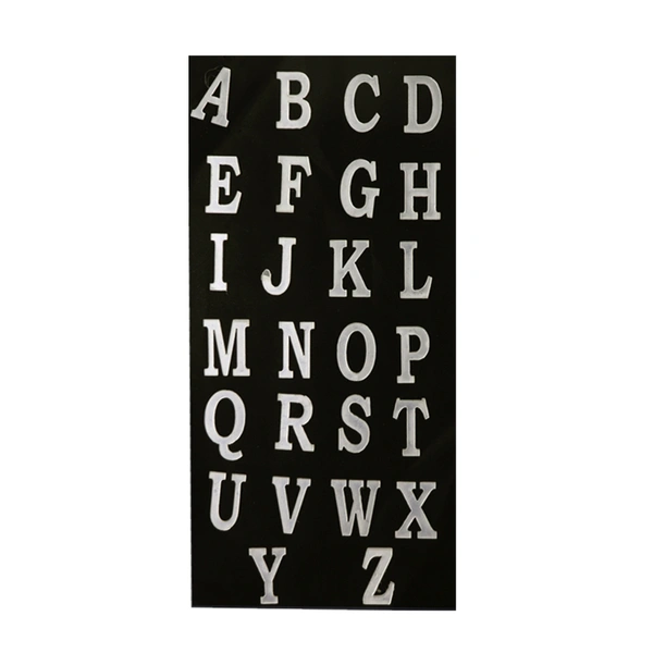 Acrylic Cutout Alphabet Silver 1 Inch