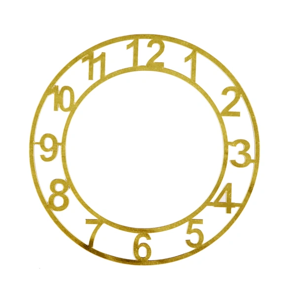 Acrylic Cutout Clock Number Golden 8 Inch