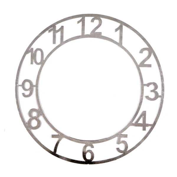 Acrylic Cutout Clock Number Silver 10 Inch