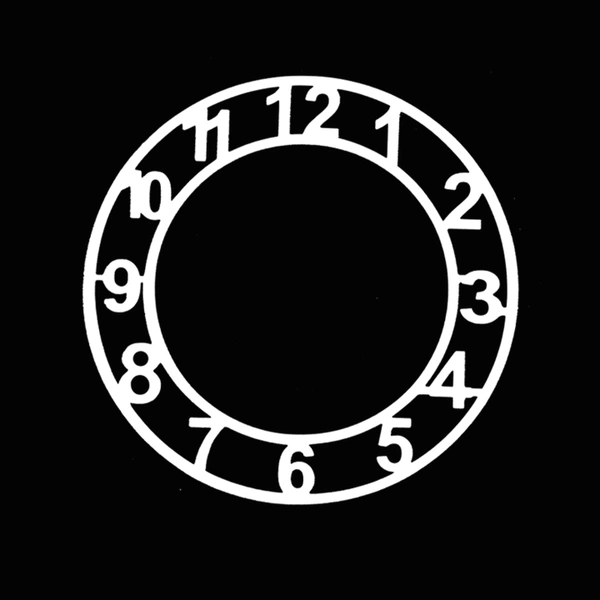 Acrylic Cutout Clock Number White 10 Inch