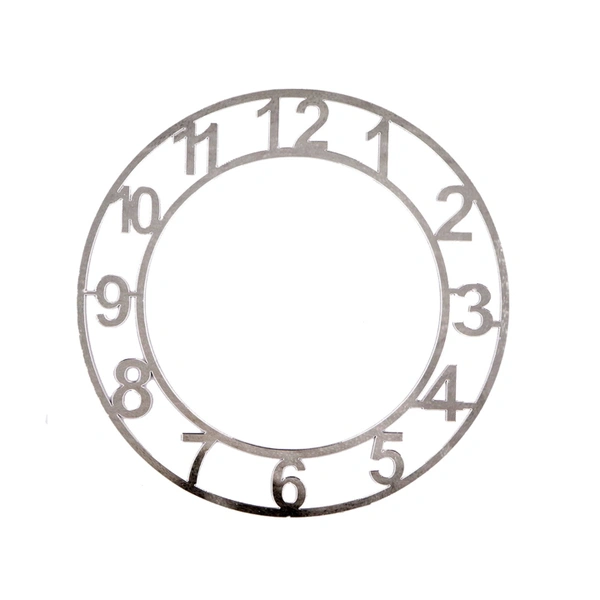 Acrylic Cutout Clock Number Silver 6 Inch