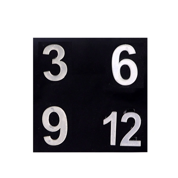 Acrylic Cutout Letter Number Silver 1.25 Inch 4 Pcs