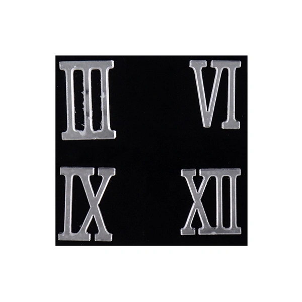 Acrylic Cutout Letter Roman Silver 1.25 Inch 4 Pcs