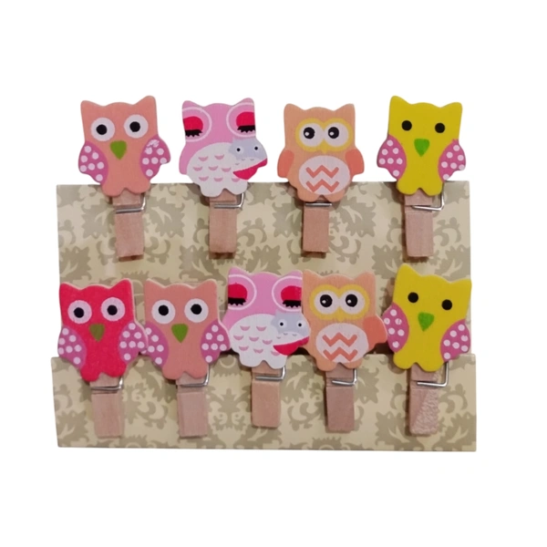 Design Wooden Clip 9 Pc Set (W13) 