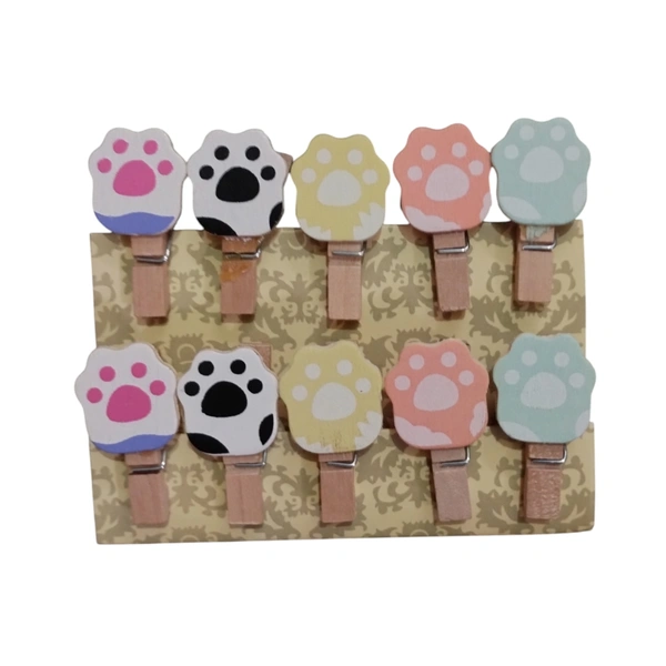 Design Wooden Clip 10 Pc Set (W14) 